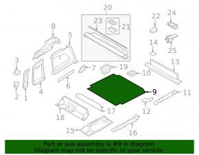 Rear trunk floor for BMW X5 F15 16-18 plug-in black for 2 rows