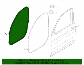 Door seal front left BMW X3 G01 18-21