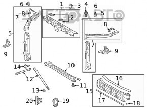 Left eyepiece Lexus ES 19-26, fasteners torn