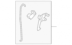 Toyota Sequoia 08-16 Hood Lock Lever with Clamp