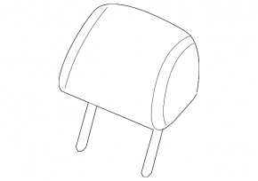 Rear left headrest for VW Passat b7 12-15 USA, black cloth