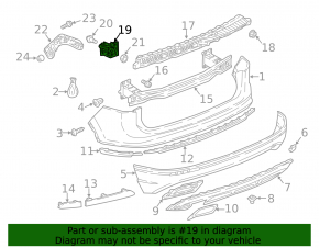 Rear bumper mount, inner right, VW Tiguan 18-24