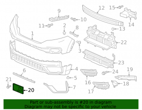 Front License Plate Area Honda CRV 20-22
