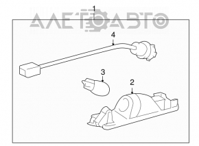 Rear Bumper License Plate Light for Toyota Rav4 2006-2012