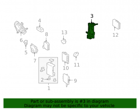 Bracket of blocks under the dashboard Lexus RX350 RX450h 10-15