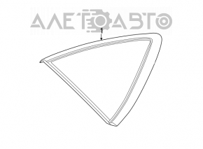 Window blind glass rear right Nissan Sentra 13-19