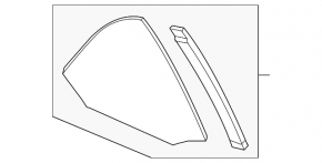 Rear left window for Chevrolet Camaro 16-23 convertible