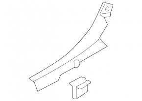 Rear left door sill trim for Kia Optima 16-20 black