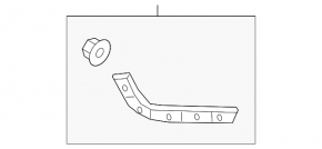Left outer rear bumper mount for Hyundai Santa FE 21-23