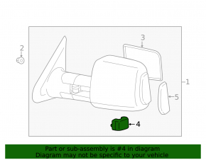 Right side mirror cover for Toyota Tundra 2008-21