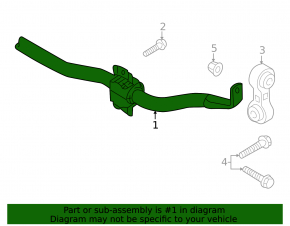Rear stabilizer Audi A4 B8 08-16 AWD 16mm