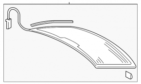 Rear glass Audi A3 8V 15-20 4d, no tinting