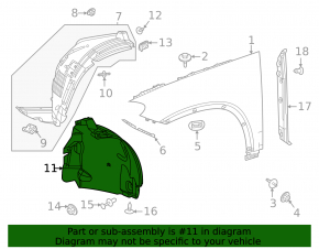 Front right mudguard Mercedes W167 GLE 350 450 20-23 rear part