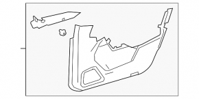 Door trim, front left, Mercedes A-class V177 19-22, black, Alcantara insert, black with red stitching for controls and seat heating, Burmester