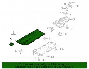 Front right underbody protection Mazda 3 19 - worn