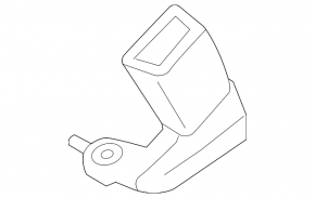 Left rear seat belt latch for Ford Mustang mk6 18-23 black