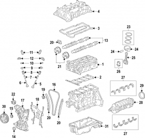 Cylinder head assembly Chevrolet Volt 16- 1.5
