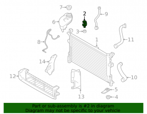 Upper left radiator cushion Infiniti QX30 17-19 with bracket, rubber + plastic