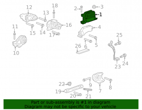 Engine mount right GMC Terrain 10-17