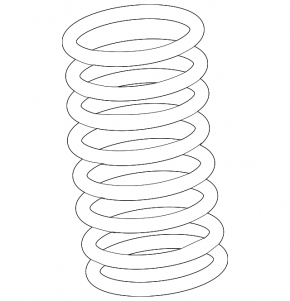 Rear left spring for BMW X3 G01 21-24 with adaptive suspension, M Sport