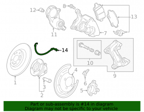 Brake hose rear right Chevrolet Bolt EV 22-23