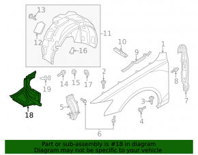 Radiator deflector left Audi A6 C7 12-15 3.0T