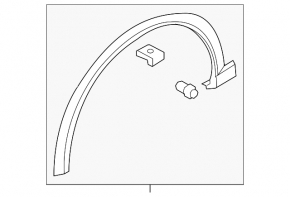 Front right fender arch trim for Audi E-Tron 19-23