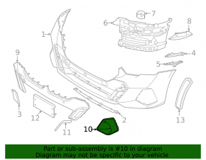 Front bumper grille right BMW 5 G60 24-25 M package