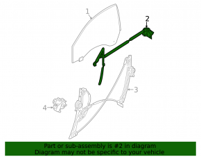 Inner glass seal for front left door BMW i4 22-26