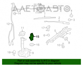 Chrysler 200 11-14 Windscreen Washer Motor