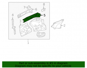 Left wing apron inner panel for Toyota Avalon 13-18