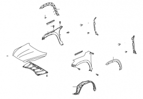 Left door-wing seal for Toyota RAV4 06-12