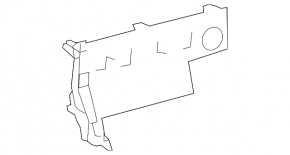 Toyota Rav4 16-18 black, hybrid, lower center front panel trim