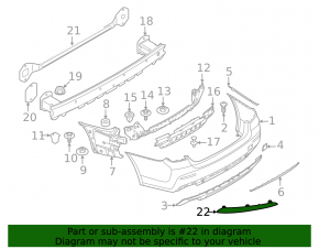 Rear left reflector BMW 5 G30 21-23