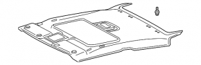 Gray headlining for Toyota Solara 2004-2008, matching the sunroof