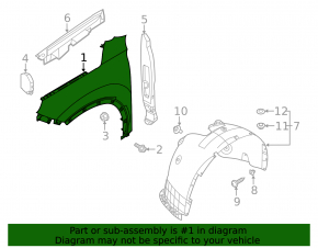 Front left fender Hyundai Palisade 20-25