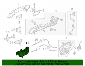 Honda Civic XI FE/FL 22-26 inner rear right door handle