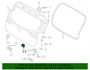 Kia Niro 17-22 interior trunk handle