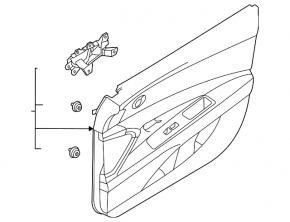 Door trim card front right Hyundai Elantra 21-23 leather black