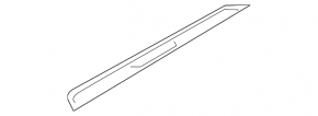 Door sill trim front right outer Hyundai Santa FE 19-23 black