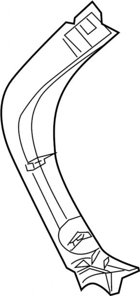 Trunk door trim left Infiniti JX35 QX60 13-20 gray