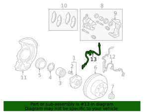 Front left brake hose for Toyota Avalon 2012