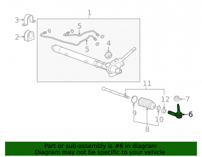 Left tie rod end for Chevrolet Camaro 10-15 TEKNOROT
