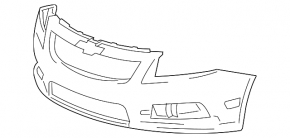Front bumper, bare, Chevrolet Cruze 11-14 LT, LTZ