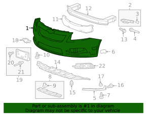 Front bumper, bare, Chevrolet Cruze 11-14 LT, LTZ