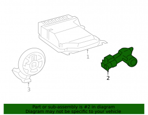 Airbag sensor, center left, Mercedes A-class V177 19-22