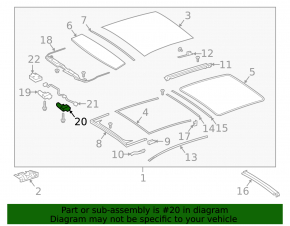 Left panoramic motor for Mercedes A-class V177 19-22 curtain