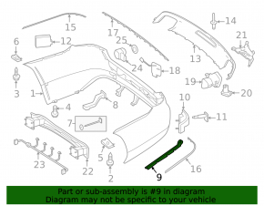 Left rear bumper bracket Mercedes CLS-class C218 12-18 AMG pkg