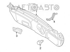 Trunk lid trim Mazda 3 14-18 BM black torn