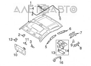 Central ceiling light Mazda3 03-08